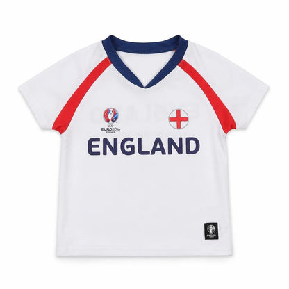 Front view of euro 2016 france girls’ white basic t-shirt, size 2-3, years - england