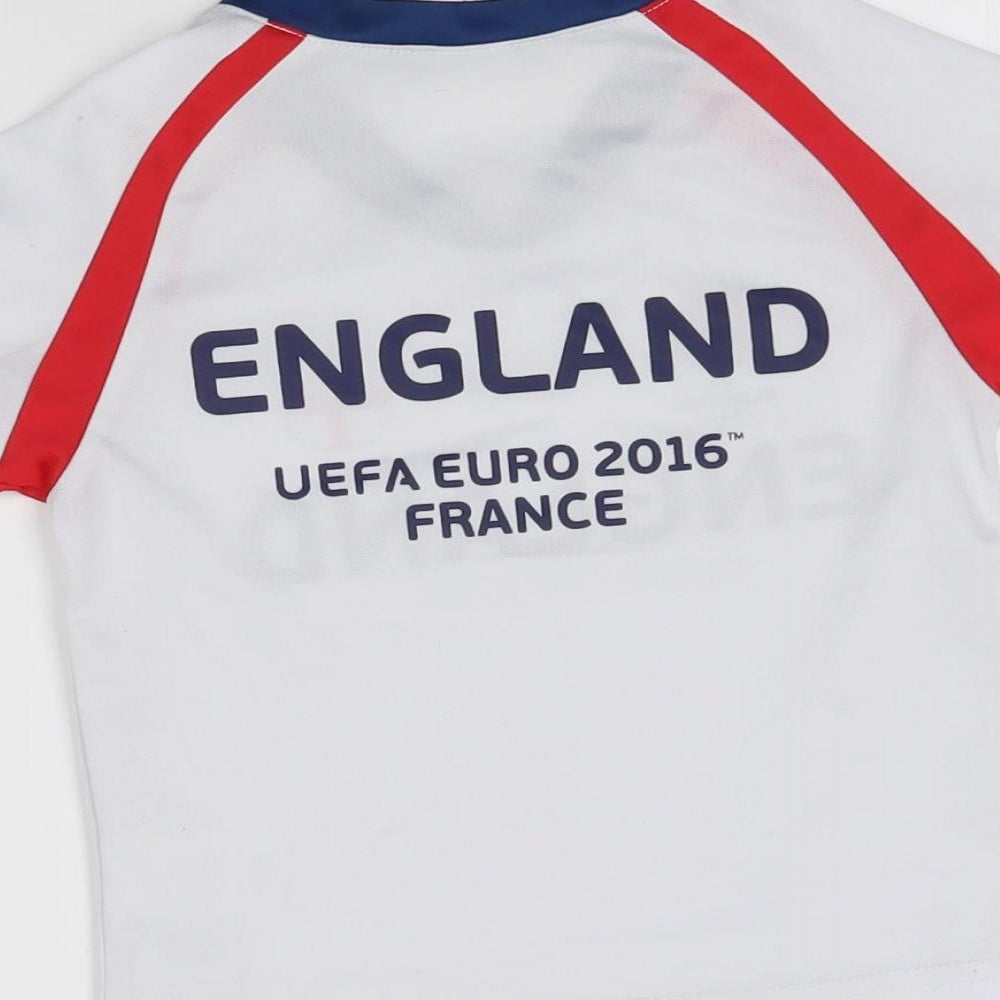 euro 2016 france Girls White   Basic T-Shirt Size 2-3 Years  - england