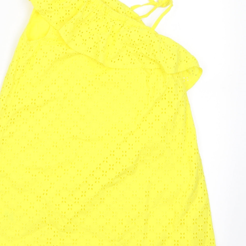 Matalan Girls Yellow Floral  A-Line  Size 7 Years