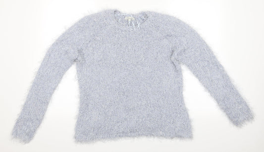 Peacocks Womens Blue   Pullover Jumper Size XL  - Shimer Effect