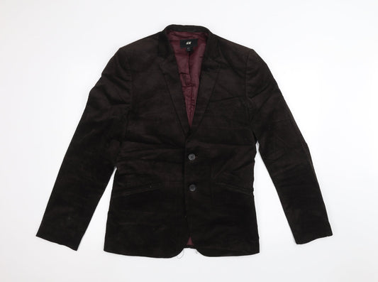 H&M Mens Brown   Jacket Suit Jacket Size 36