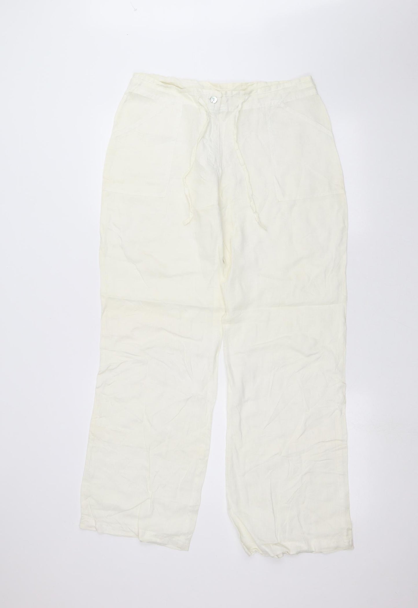 NEWORLD Womens White   Trousers  Size L L28 in