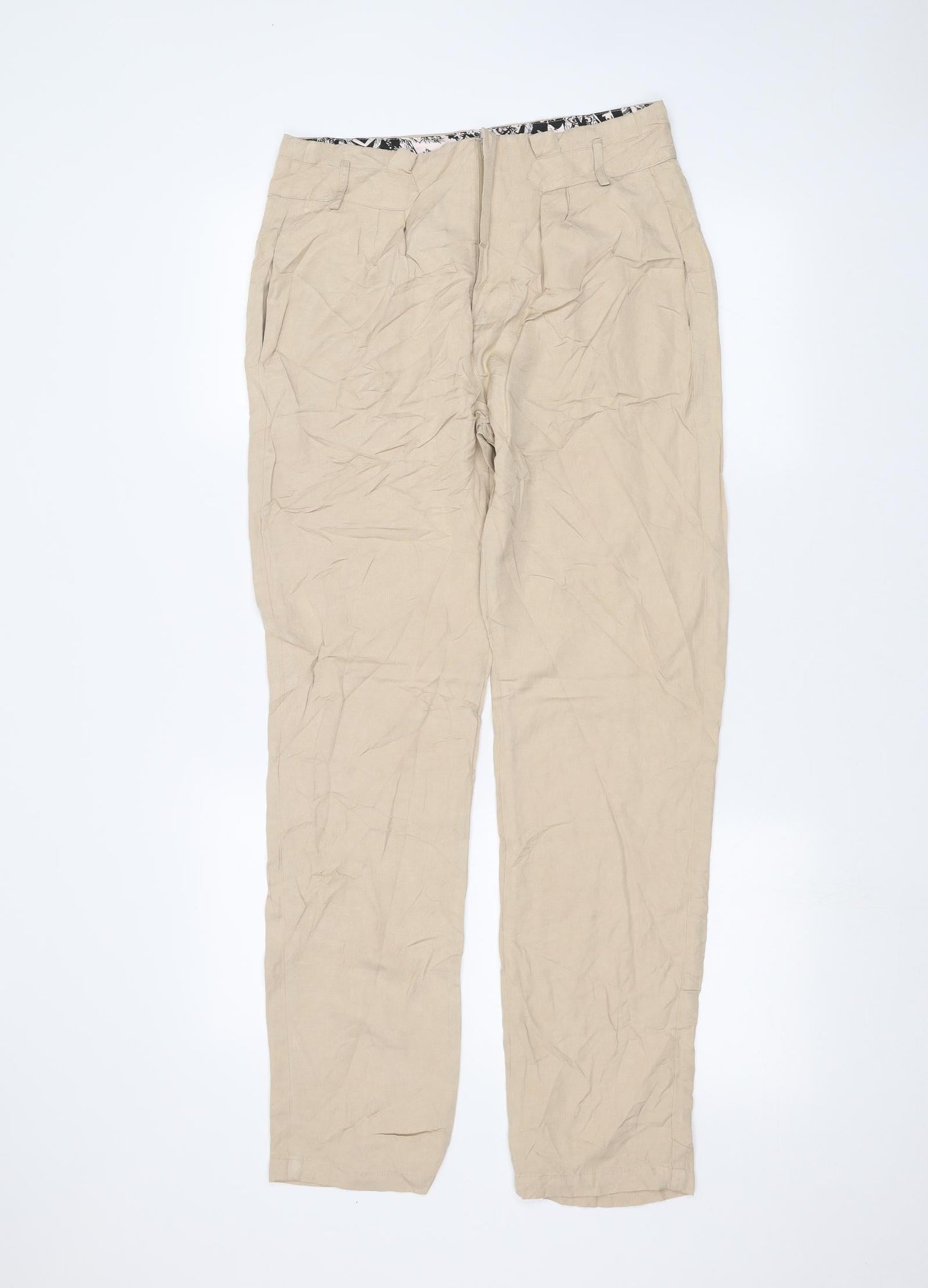sunko Womens Brown   Trousers  Size 12 L28 in