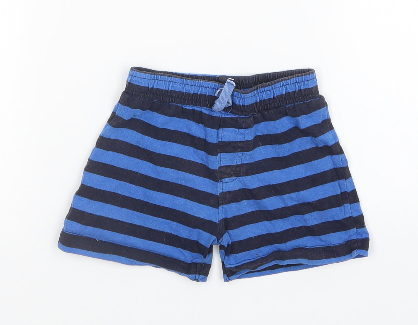 Baby Boys Blue Striped  Sweatpants Trousers Size 9-12 Months
