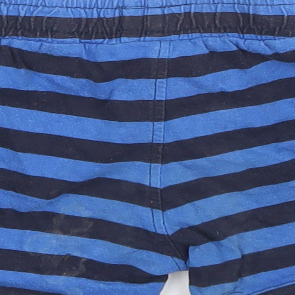 Baby Boys Blue Striped  Sweatpants Trousers Size 9-12 Months