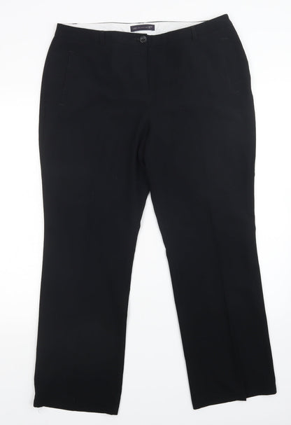 Marks & Spencer Womens Black   Trousers  Size 14 L28 in