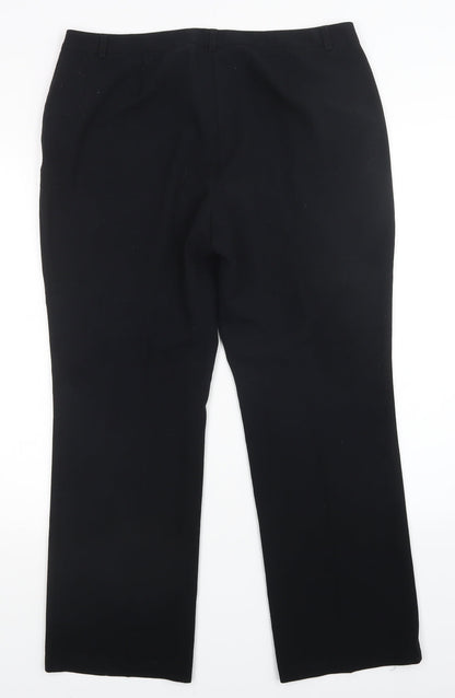 Marks & Spencer Womens Black   Trousers  Size 14 L28 in