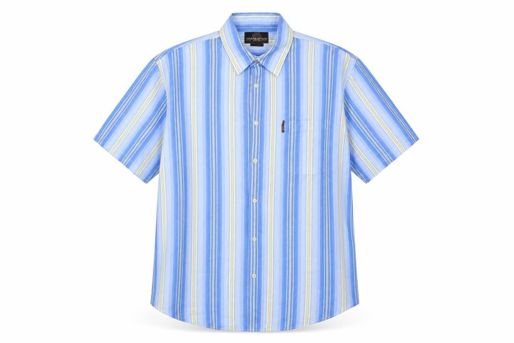 Weatherproof Mens Blue Striped   Button-Up Size XL