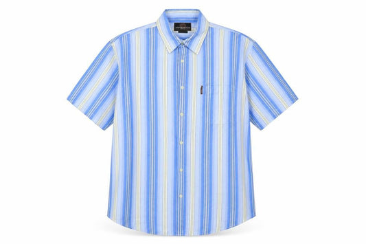 Weatherproof Mens Blue Striped   Button-Up Size XL