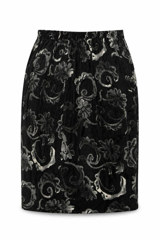 Berkertex Womens Grey Paisley  Pleated Skirt Size 16