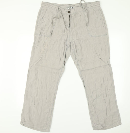 Collection Womens Grey   Trousers  Size 16 L28 in
