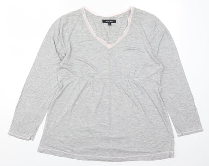 Ellen Tracy Womens Grey   Basic T-Shirt Size L