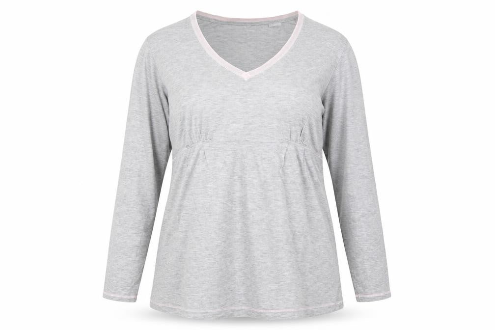 Ellen Tracy Womens Grey   Basic T-Shirt Size L