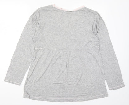 Ellen Tracy Womens Grey   Basic T-Shirt Size L