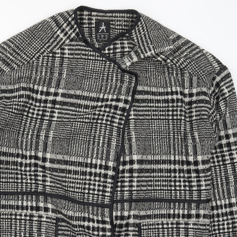 Atmosphere Womens Grey Check  Jacket Coatigan Size 12