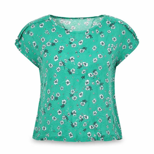 Primark Womens Green Floral  Basic T-Shirt Size 8