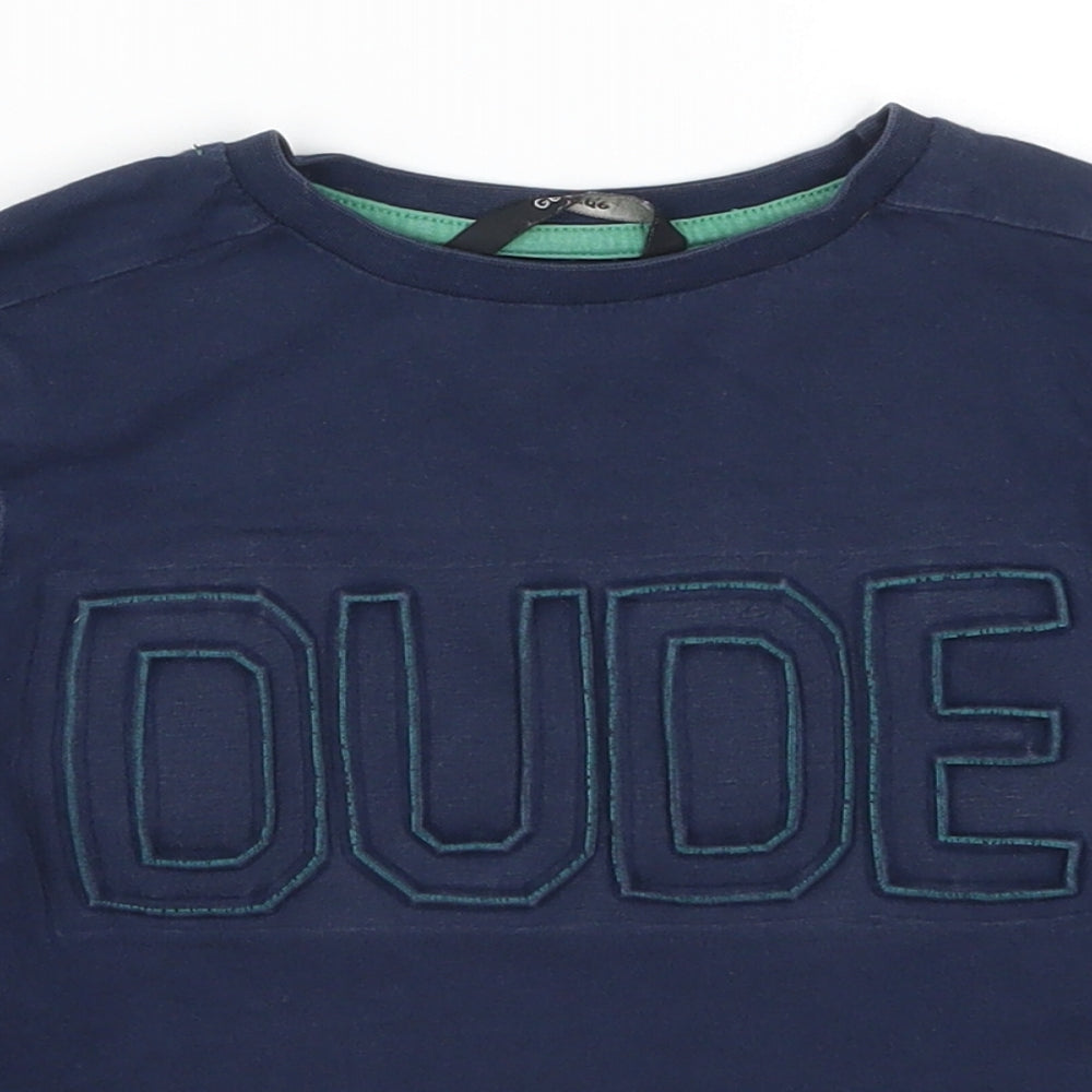 George Boys Blue   Basic T-Shirt Size 3-4 Years  - Dude