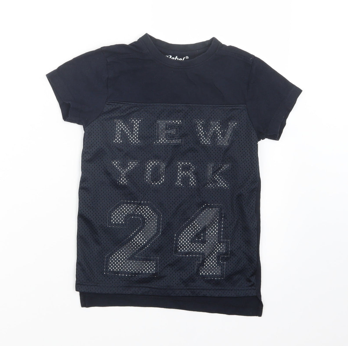 Rebel Boys Blue   Basic T-Shirt Size 5-6 Years