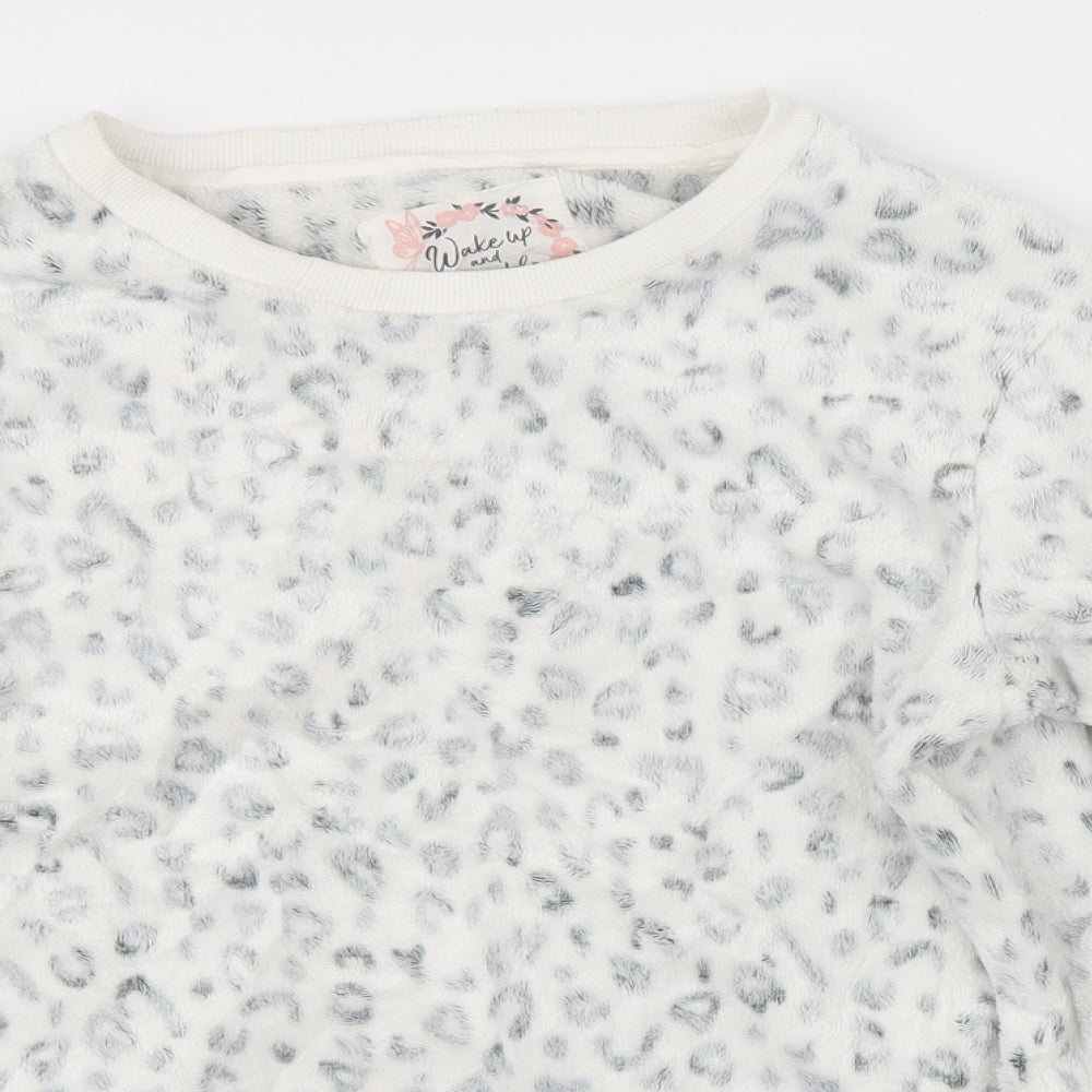Debenhams Womens Grey Animal Print  Top Pyjama Top Size 8