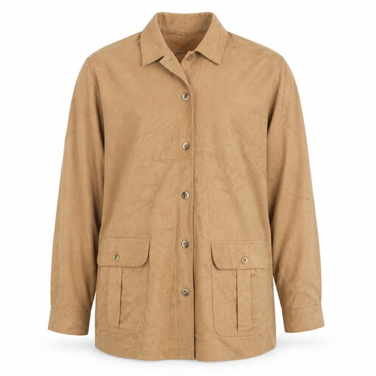 Tru Casual Mens Beige    Button-Up Size S