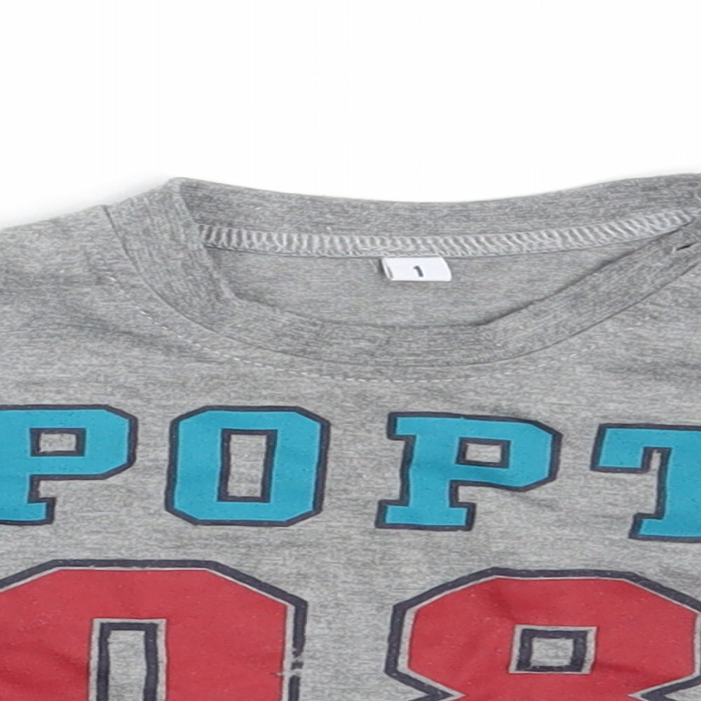 Preworn Boys Grey   Basic T-Shirt Size 12 Months  - Royal Baby