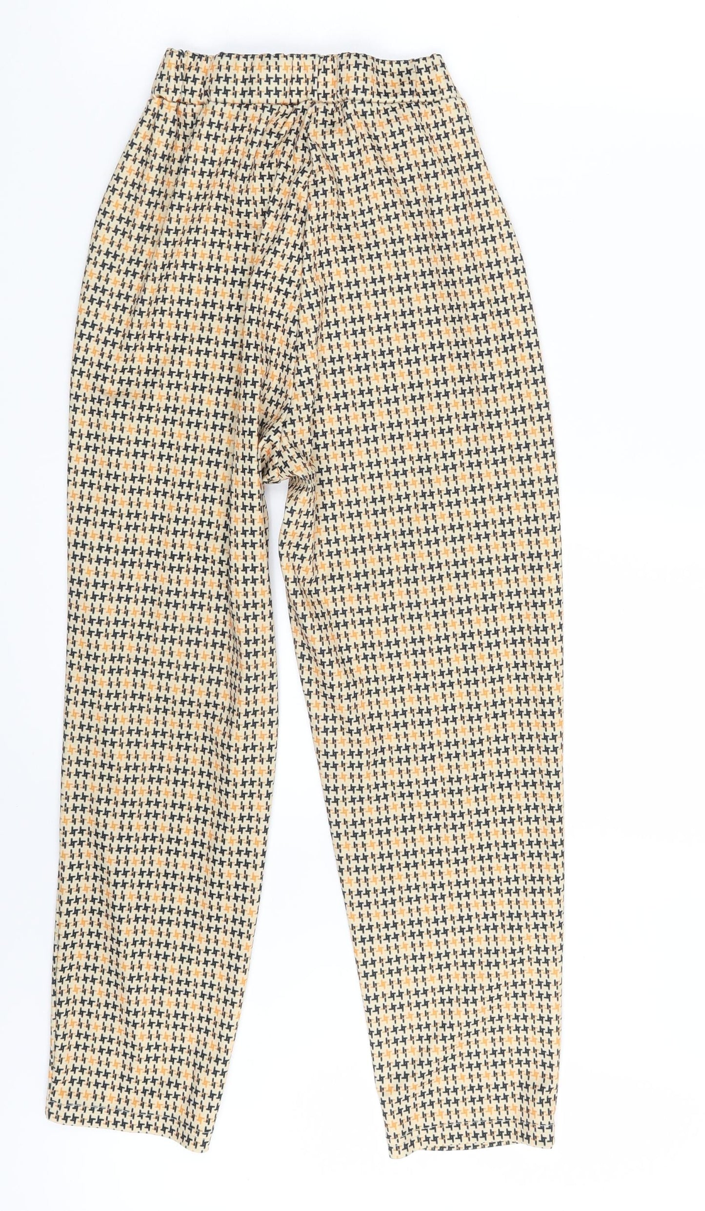 Preworn Girls Multicoloured Geometric  Sweatpants Trousers One Size