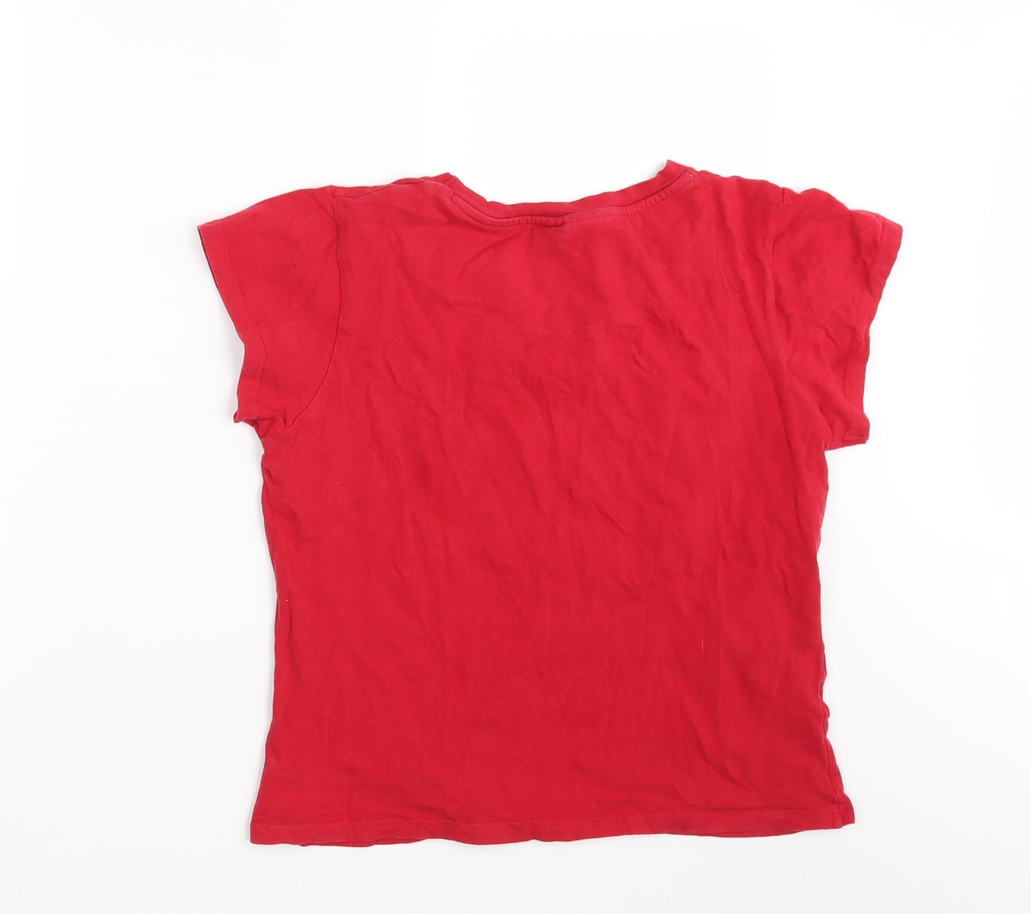 Disney Womens Red   Basic T-Shirt Size 10