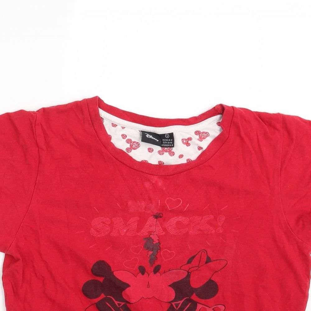 Disney Womens Red   Basic T-Shirt Size 10