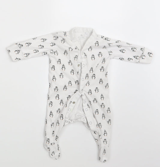 NEXT Baby White Animal Print  Coverall One-Piece Size 0-3 Months