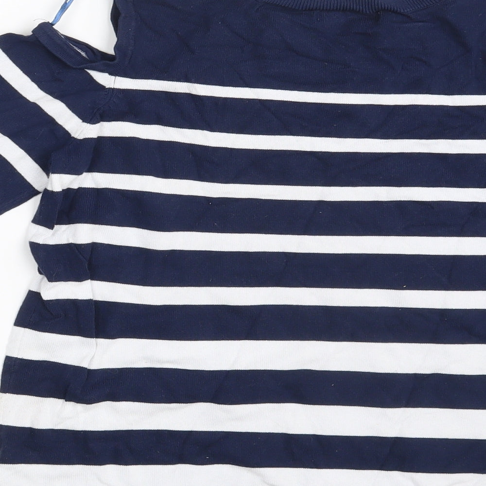 Matalan Womens Blue Striped  Pullover Jumper Size 10