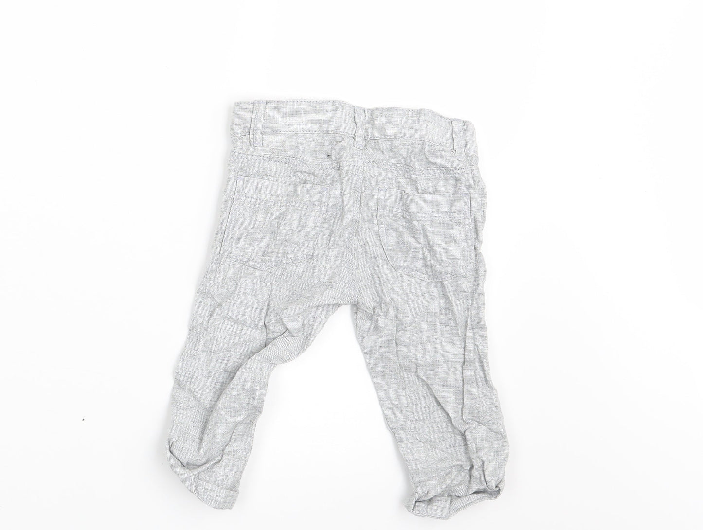 H&M Boys Grey   Cropped Trousers Size 12-18 Months  - Inside Leg 11 Inches