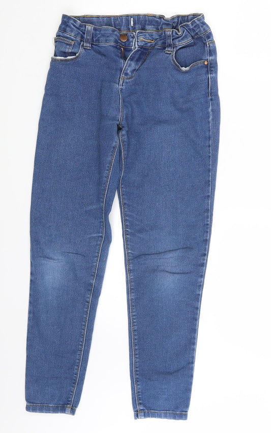 Preworn Girls Blue  Denim Skinny Jeans One Size