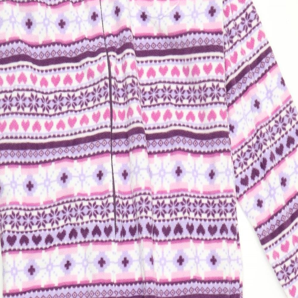 Secret Possessions Womens Purple Fair Isle  Top One Piece Size M