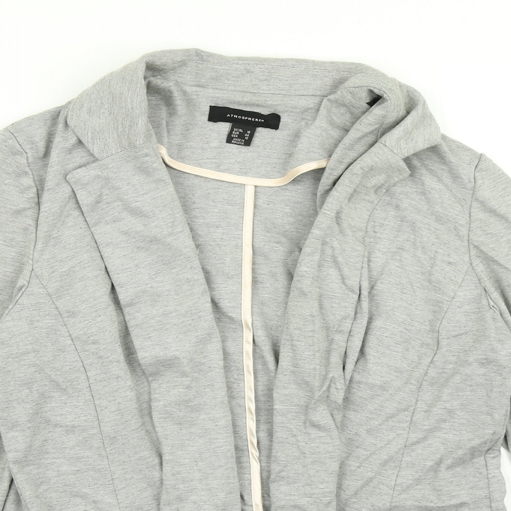Atmosphere Womens Grey Striped  Jacket Blazer Size 16