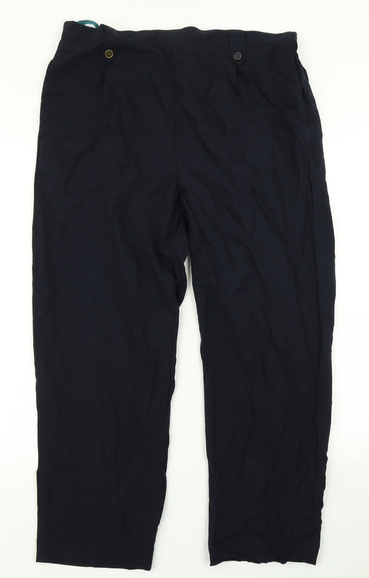 BM Womens Blue   Dress Pants Trousers Size 16 L24 in