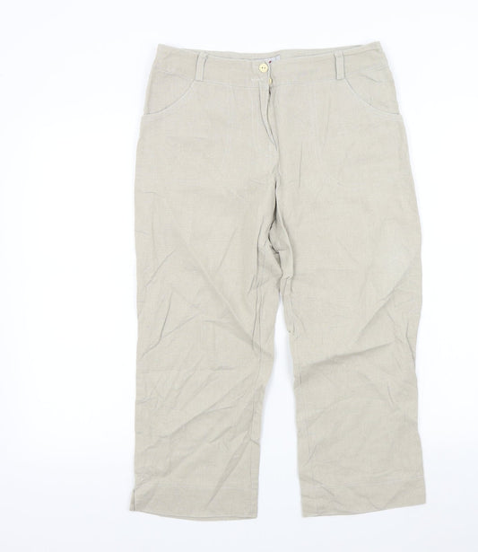 ELKRA Womens Beige   Trousers  Size 40 L22 in