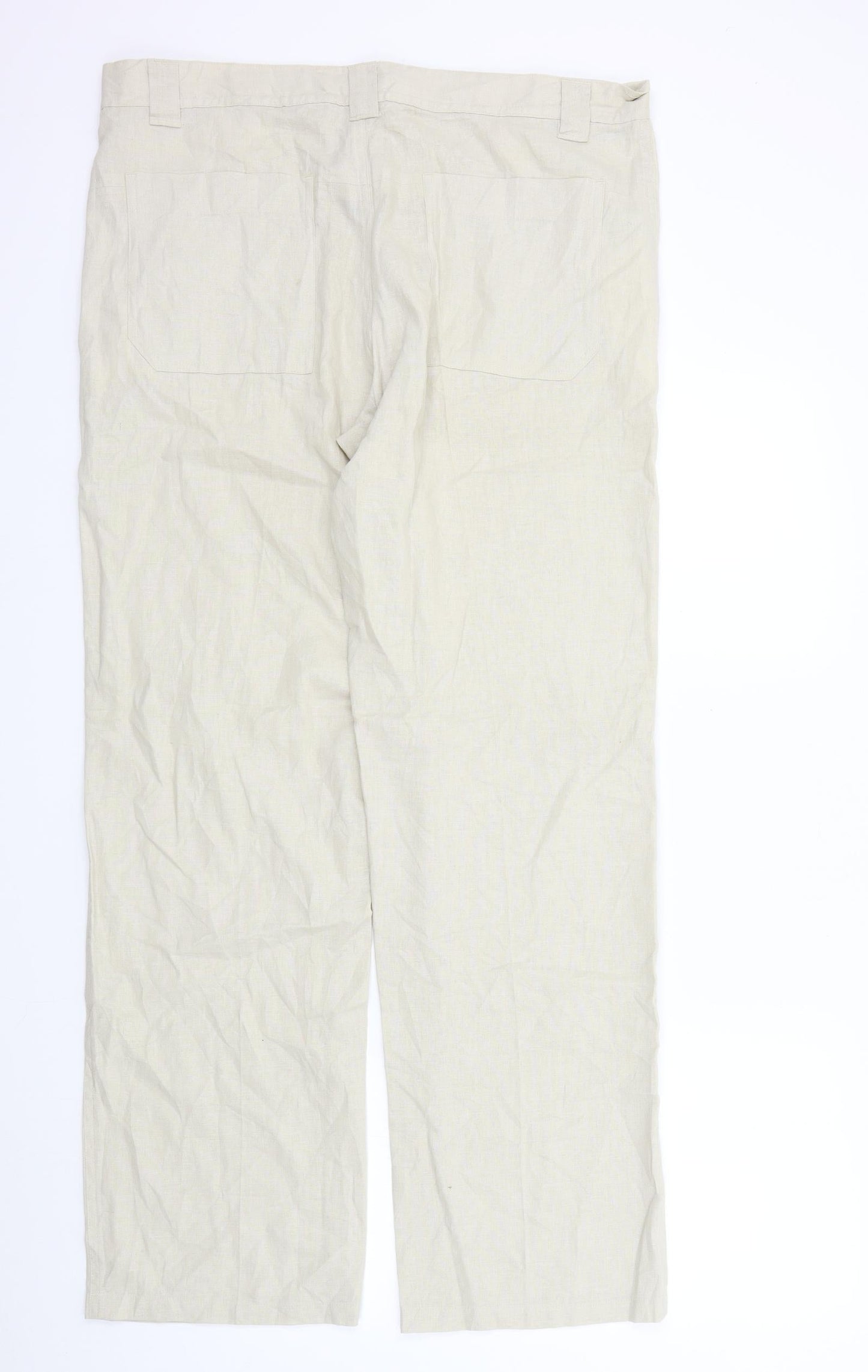 Tonger Womens Beige   Trousers  Size 2XL L31 in