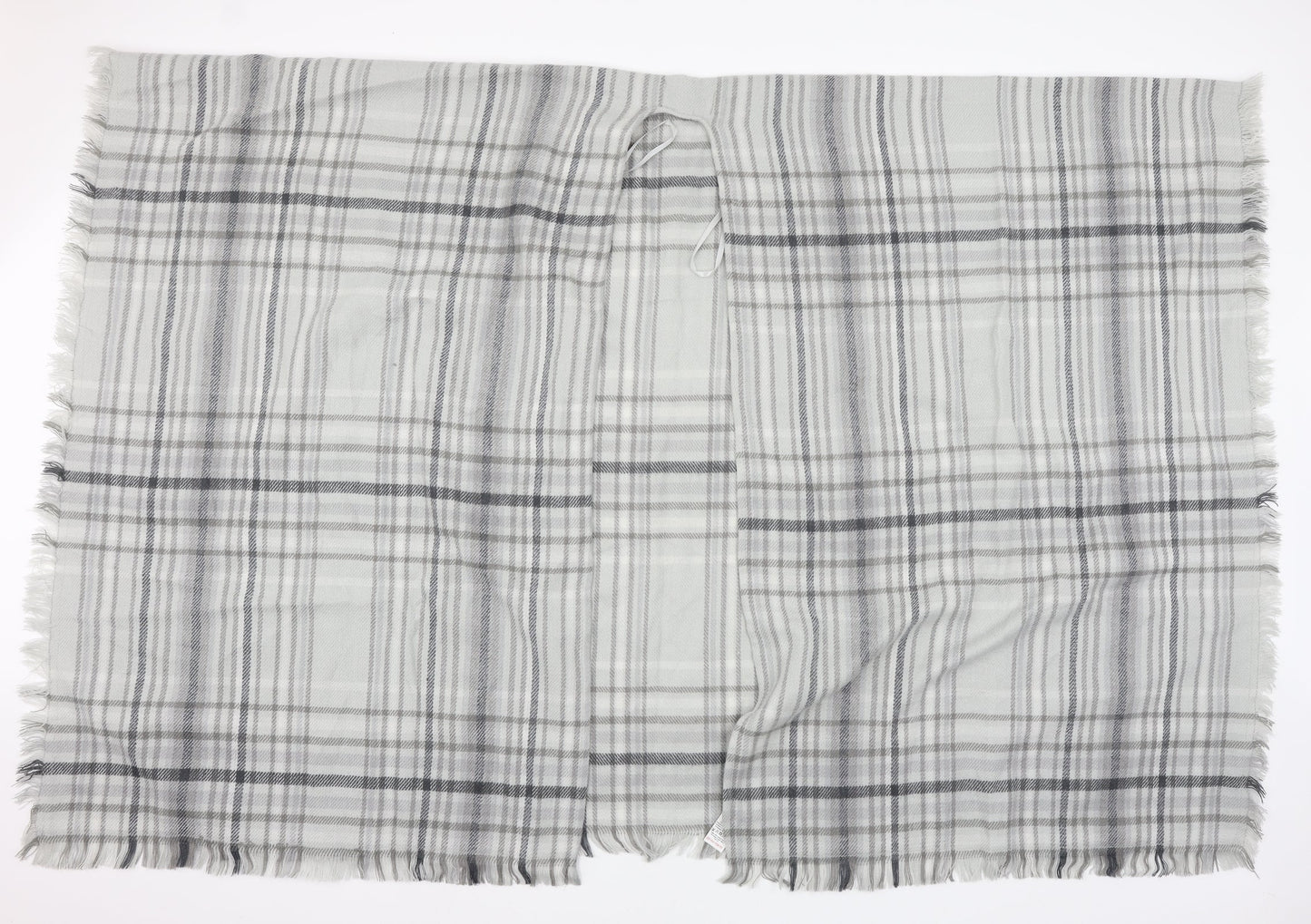 NEXT Womens Grey Plaid Knit  Shawl/Wrap