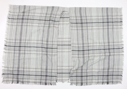 NEXT Womens Grey Plaid Knit  Shawl/Wrap