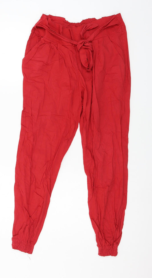 Preworn Womens Red   Trousers  Size L L26 in