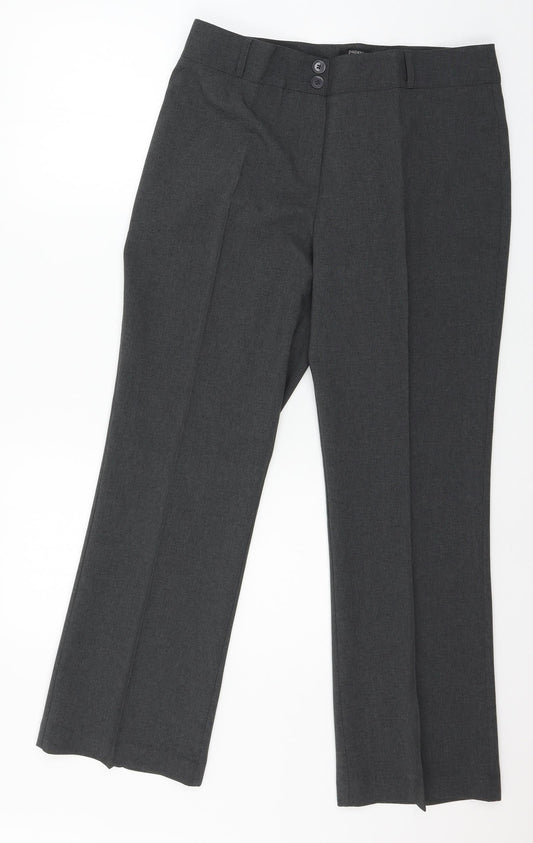 Papaya Womens Grey   Trousers  Size 14 L28 in