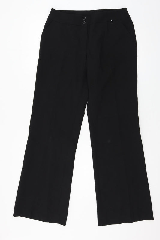 Xe Womens Black   Trousers  Size 12 L31 in