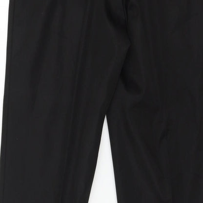 Brand and care label for A&R Collection women’s black trousers, size UK 12, 30-inch leg