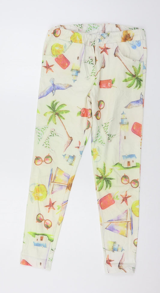 Preworn Womens Multicoloured Geometric  Trousers  Size 32 in L26 in