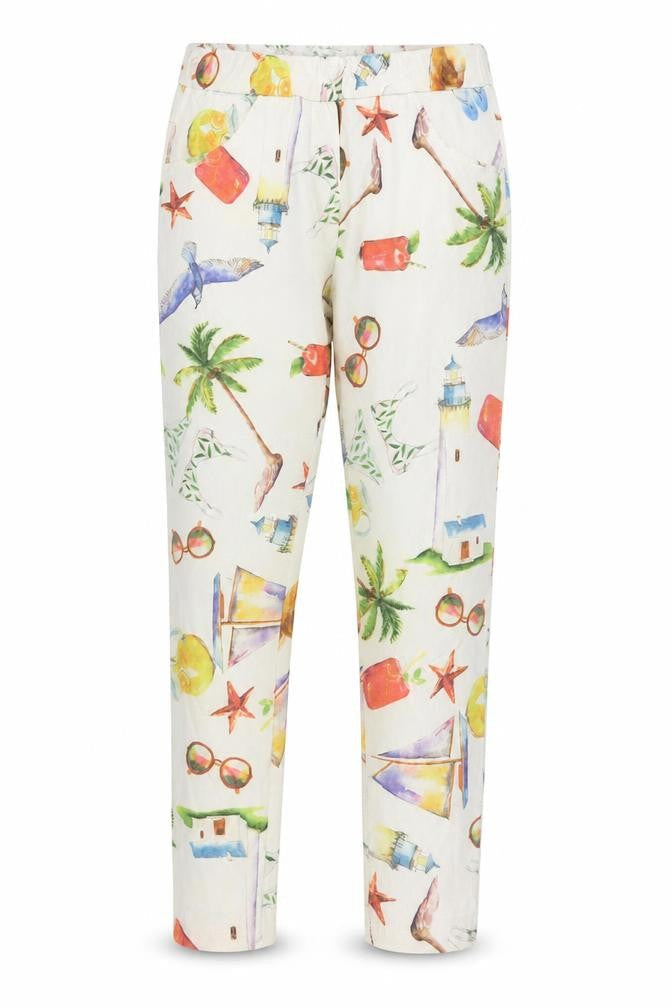 Preworn Womens Multicoloured Geometric  Trousers  Size 32 in L26 in