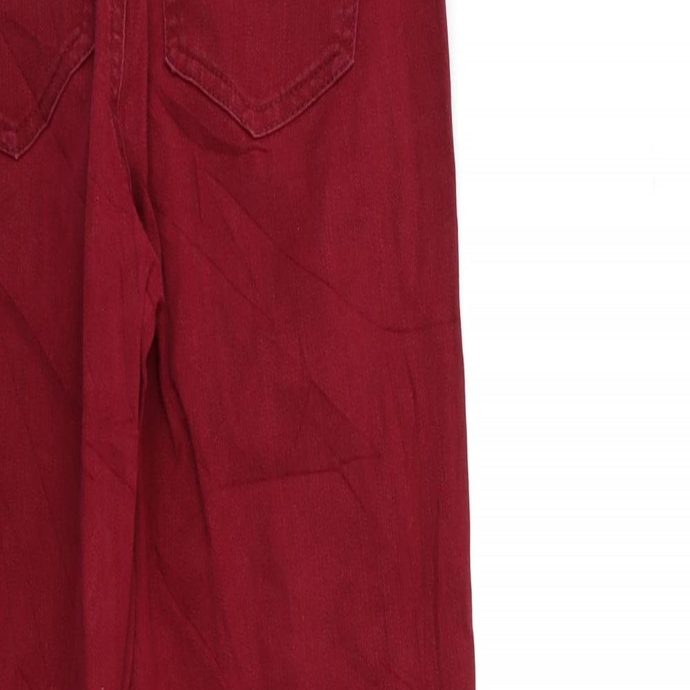 Preworn Womens Red  Denim Jegging Jeans Size 8 L29 in
