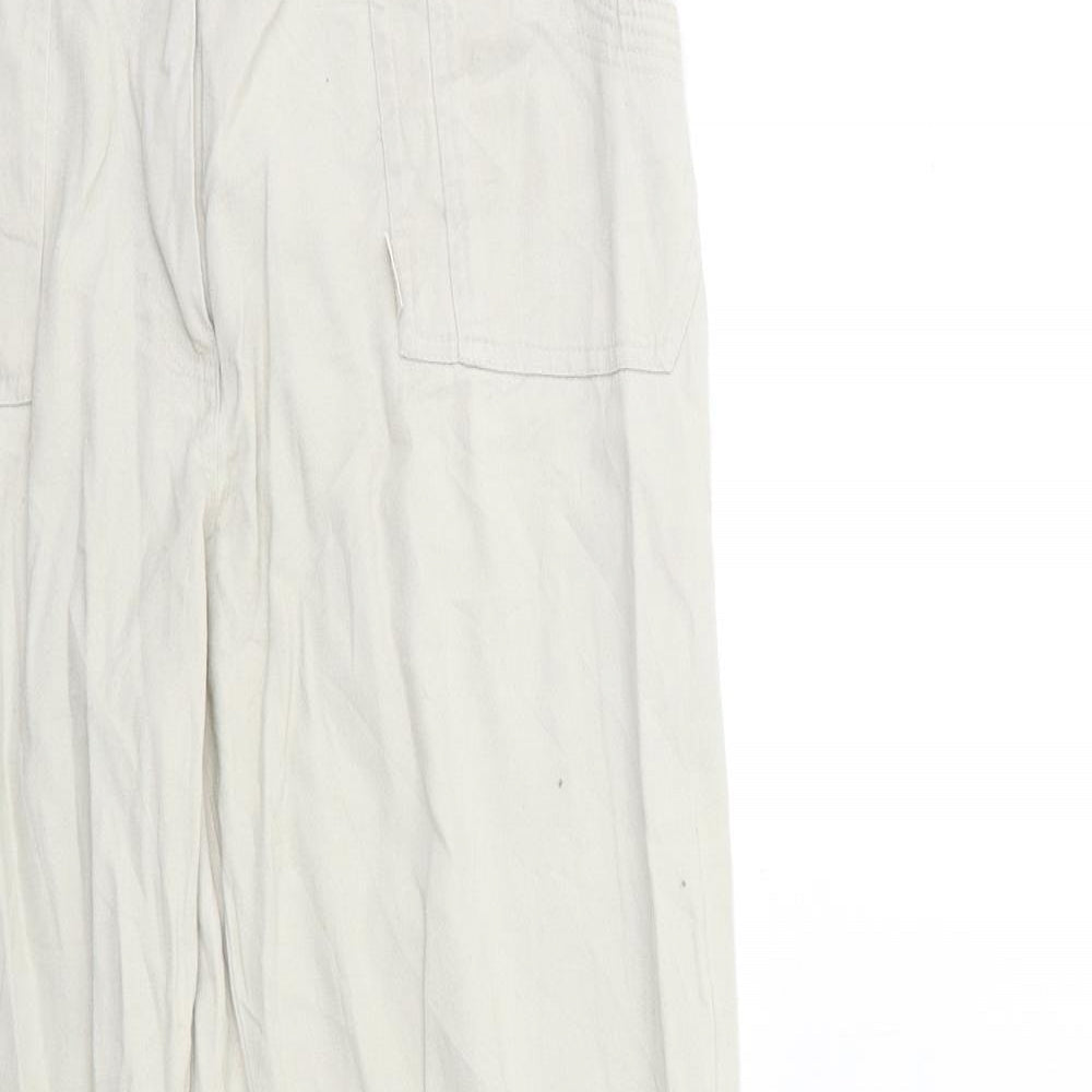 Preworn Womens Beige   Straight Jeans Size 12 L27 in