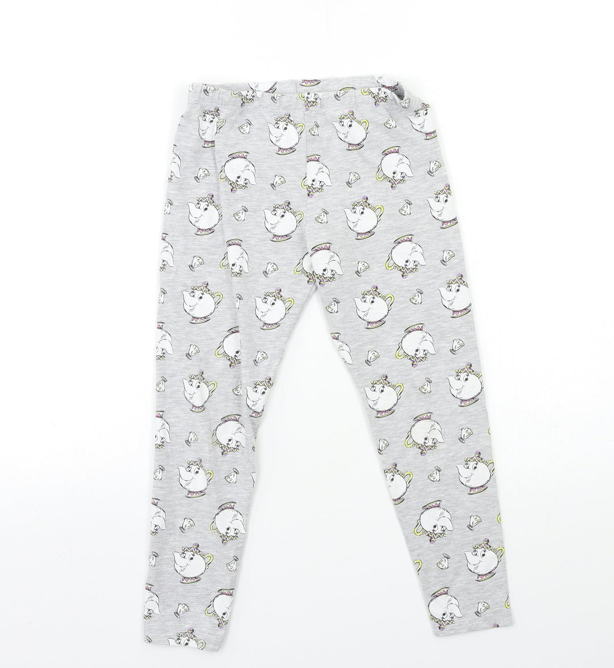 Disney Girls Grey Geometric  Top Lounge Pants Size 6 Years  - Beauty and the Beast