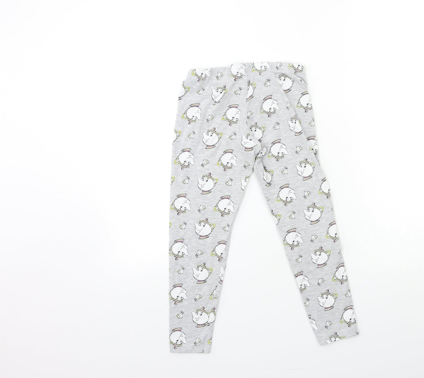 Disney Girls Grey Geometric  Top Lounge Pants Size 6 Years  - Beauty and the Beast