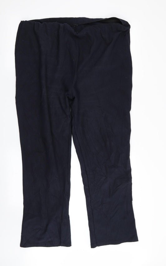 Preworn Womens Blue   Trousers  Size 20 L28 in - Stretch waistband
